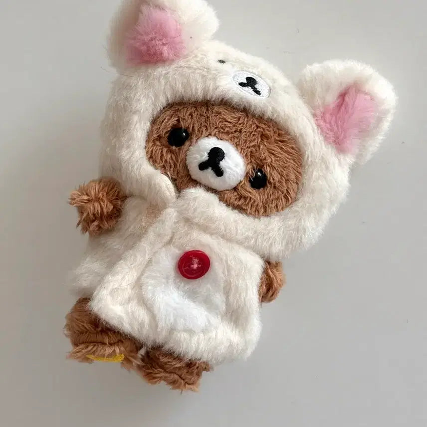 [BUNJANG] San-X Korilakkuma Koguma Pancho Cloak Outfit Changing Doll Plush Mascot Keyring / 산엑스 코리락쿠마 코구마 오키가에 판쵸 망토 외출 옷갈아입히기 인형 누이 마스코트 키링