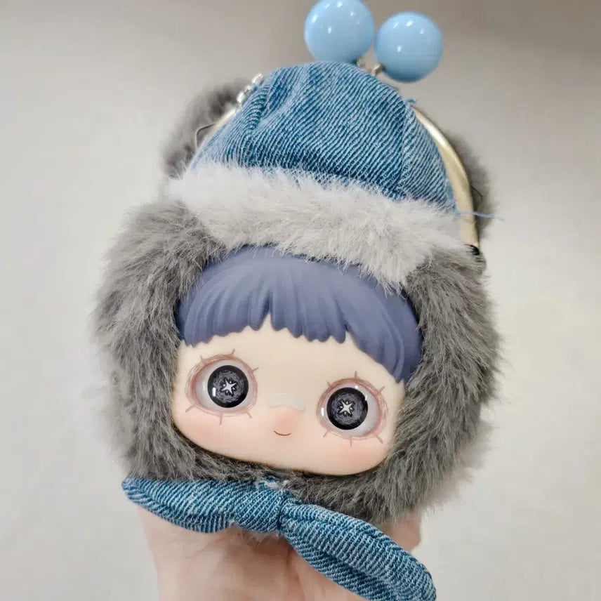 [BUNJANG] MeiMei Black Rabbit Denim Coin Purse / 메이메이 흑토끼 데님 지갑