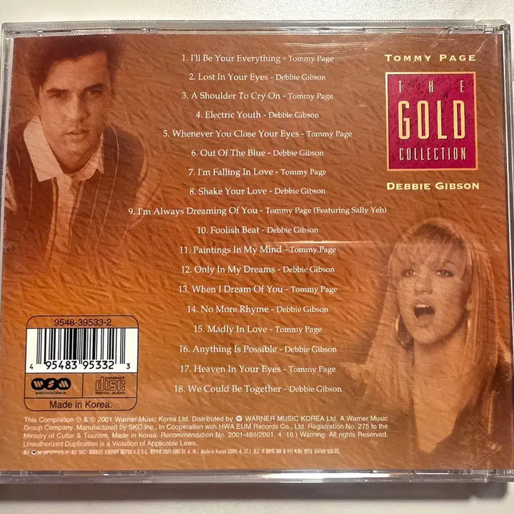 [BUNJANG] Tommy Page &amp; Debbie Gibson Gold Collection CD / Tommy Page 토미 페이지 &amp; Debbie Gibson 데비 깁슨 골드 컬렉션 CD 토미페이지 데비깁슨