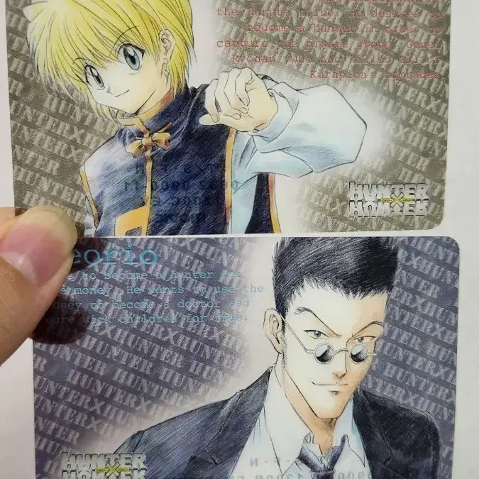 [BUNJANG] Hunter x Hunter Old Animation Clear Cards Bundle Set (Kurapika, Leorio) / 헌터헌터 헌헌 크라피카 레오리오 구작카드 클리어카드 일괄판매