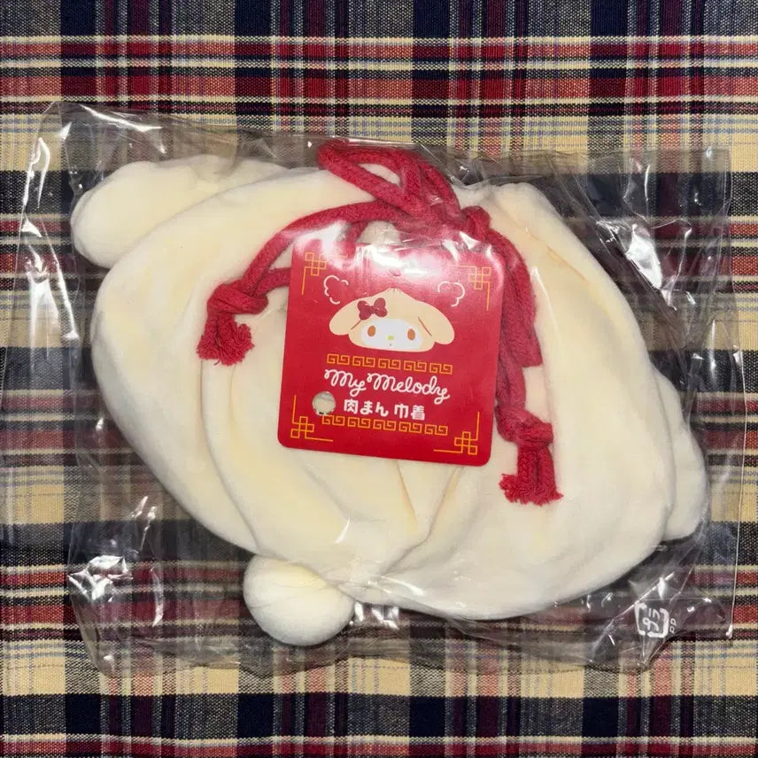 [BUNJANG] Sanrio My Melody Nikuman (Meat Bun) Plush Pouch Mascot / 산리오 마이멜로디 고기만두 니쿠만 인형 마스코트 파우치