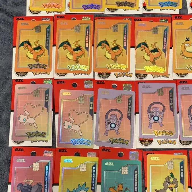 [BUNJANG] Pokemon Transportation Card Set Charizard, Mewtwo, Ditto / 포켓몬 교통카드 이즐 포켓몬 교통카드 리자몽 뮤츠 메타몽