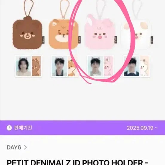 [BUNJANG] DAY6 Petit Merz Photocard Holder (Unused) / 데이식스 쁘띠멀즈 포토 홀더 (미사용)