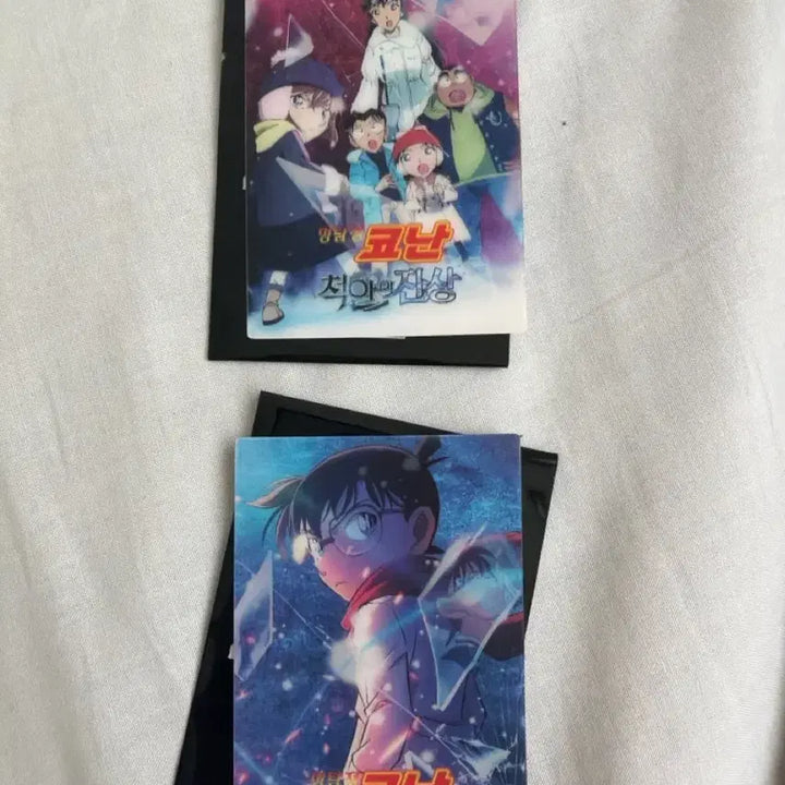[BUNJANG] Detective Conan Movie Exclusive Lenticular Cards &amp; Crimson Love Letter Badge Set / 명탐정 코난 극장판 특전 판매 척안의잔상 백만달러의팬터그램 진홍의연가