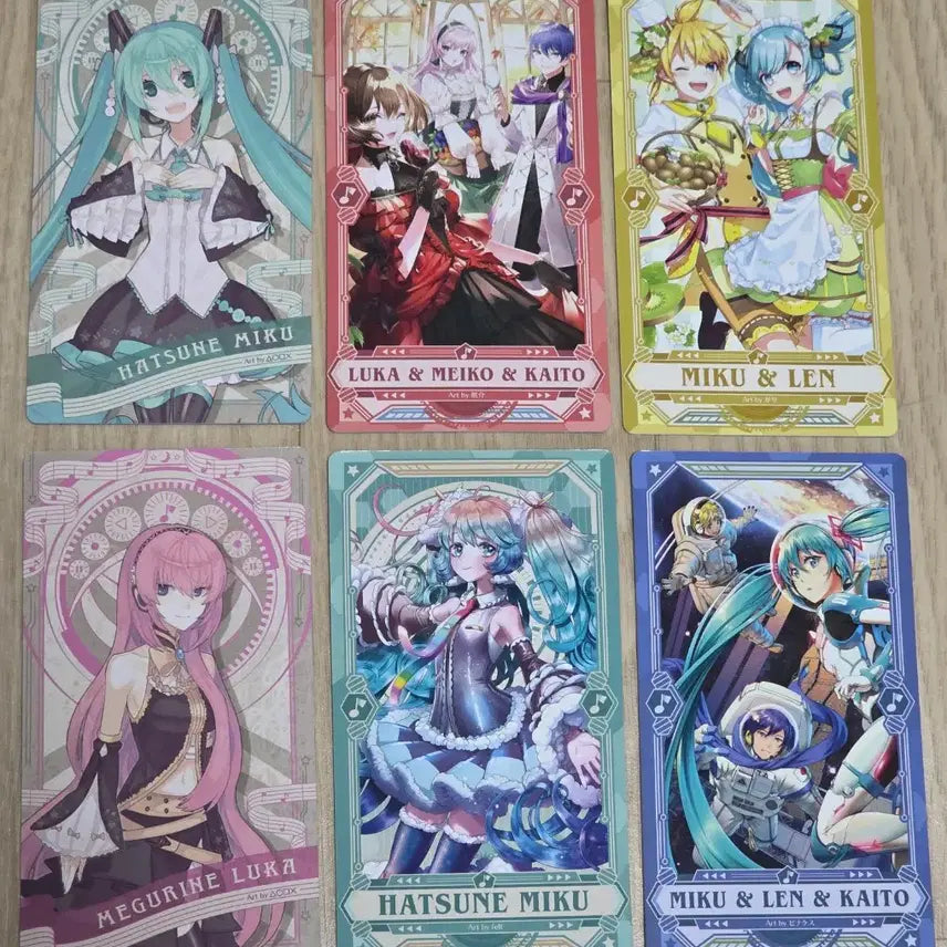 [BUNJANG] Hatsune Miku Character Card Set (6 Types) / 하츠네 미쿠 카드 6종