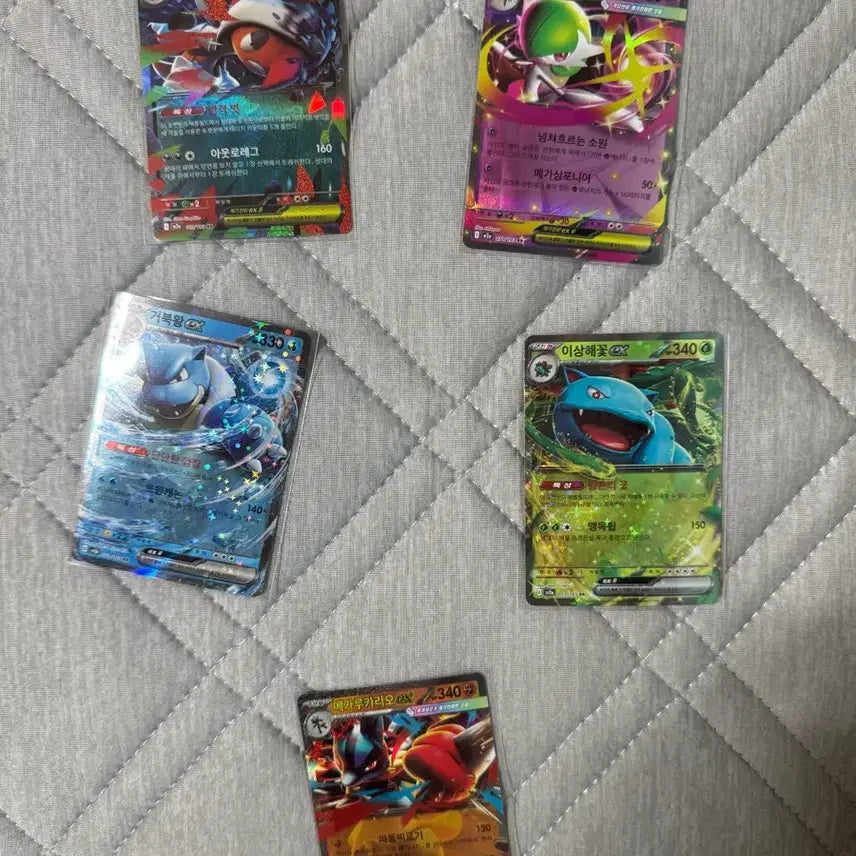 [BUNJANG] Pokemon Cards Korean Edition EX RR 17 Card Bundle / 포켓몬카드 한국판 EX RR 17장 일괄 메가가디안 거북왕 이상해꽃