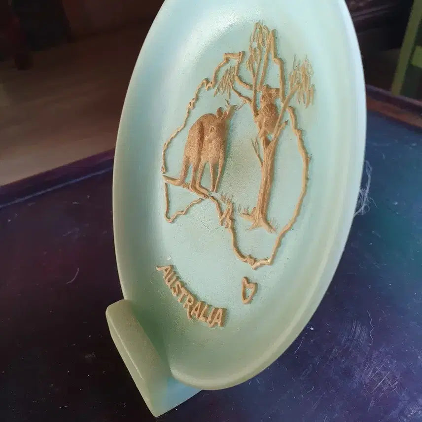 [BUNJANG] Marlestone "Genuine" Kangaroo &amp; Koala Relief Decorative Plate (Australia) / 호주 정품 빈티지 마블스톤(Marlestone) 캥거루 코알라 입체 부조 장식 접시