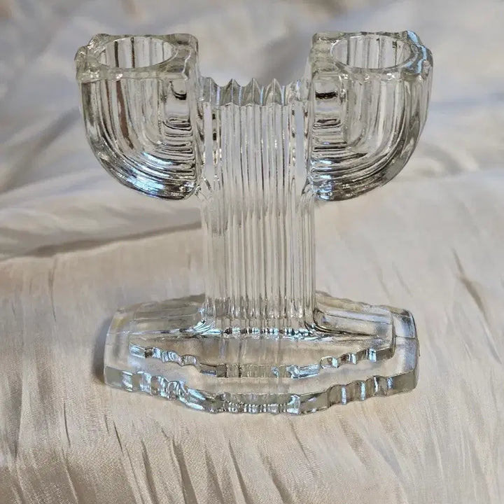 [BUNJANG] Vintage Glass Candle Holder (2-Light) / 빈티지 글라스 유리 캔들 홀더 2구