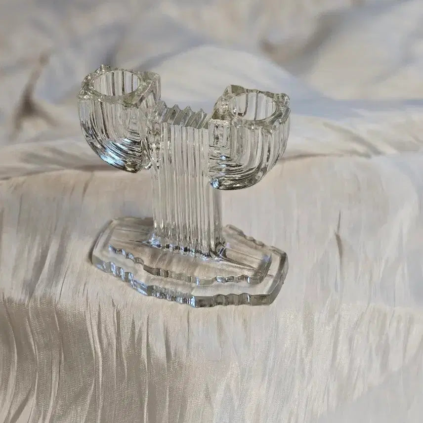 [BUNJANG] Vintage Glass Candle Holder (2-Light) / 빈티지 글라스 유리 캔들 홀더 2구
