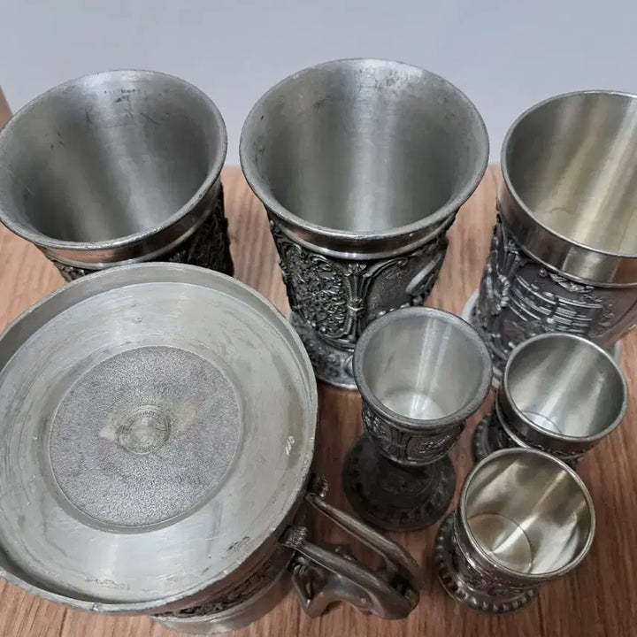 [BUNJANG] Pewter Cups and Goblets Bundle Set / 주석잔일괄