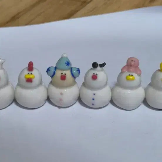 [BUNJANG] Doase Snowman Ceramic Figurines Bundle Set / 도아세 눈사람 도자기 피규어 일괄