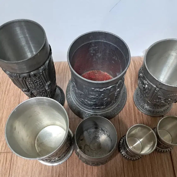 [BUNJANG] Antique Engraved Cup Set / 주석잔