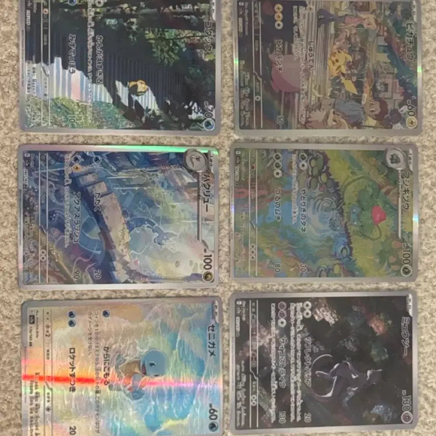 [BUNJANG] Pokemon Card Set 151 Pikachu, Fusigidane, Mewtwo, Koduck, Hakuryu, Zenigame / 포켓몬 카드 151 피카츄/후시긴소/뮤츠/코닥/하쿠류/제니가메 세트