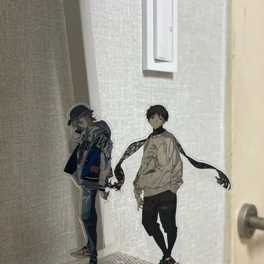 [BUNJANG] Radio Eva (Evangelion) Acrylic Stand Set - Kaworu Nagisa &amp; Shinji Ikari / 에반게리온 라디오에바 아크릴스탠드 일괄 카오루 신지