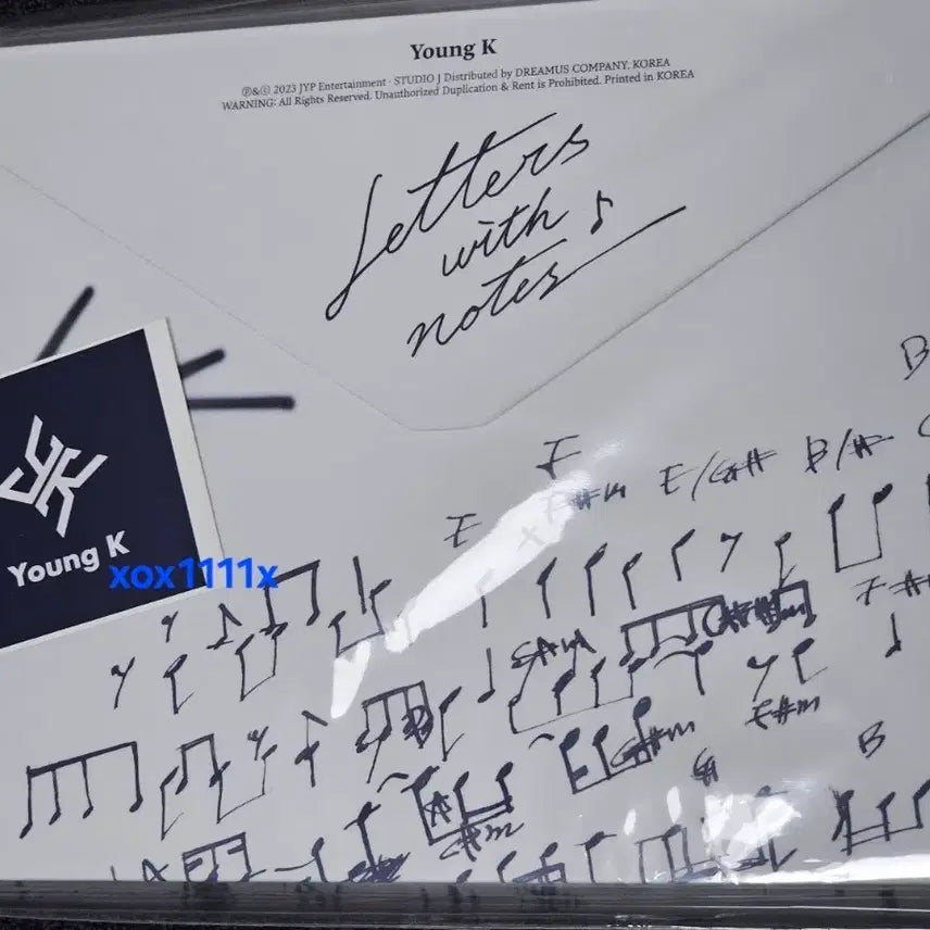 [BUNJANG] Young K Signed Official Album "Letters with notes" / 영케이 친필 싸인 앨범 영현 정규 1집 레윗노 Letters with notes