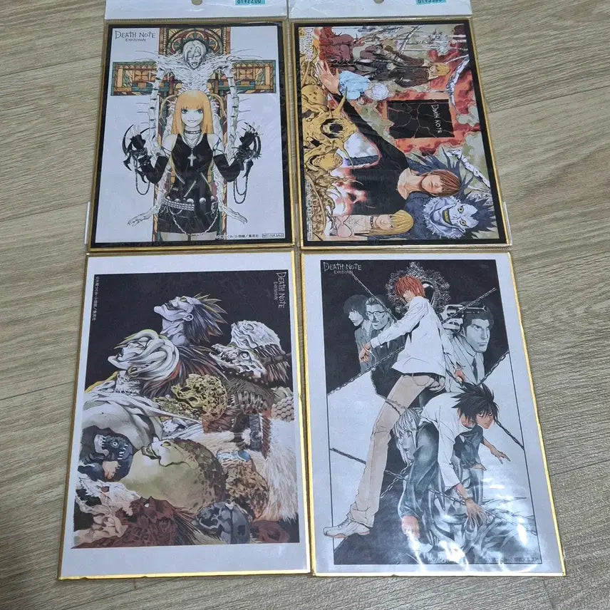 [BUNJANG] Death Note Exhibition Limited Edition Art Boards Set (4 Types) / 데스노트 전시회 한정 색지 4종