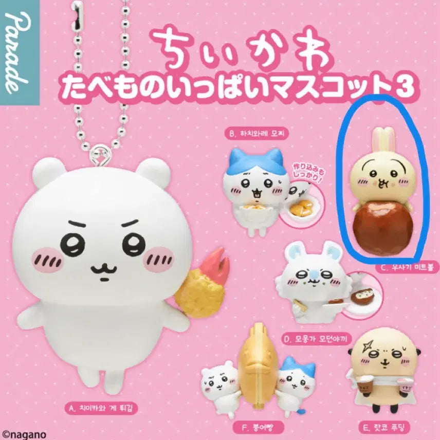 [BUNJANG] Chiikawa Tabemono Gacha Usagi Sealed / 치이카와 타베모노 가챠 우사기 미개봉