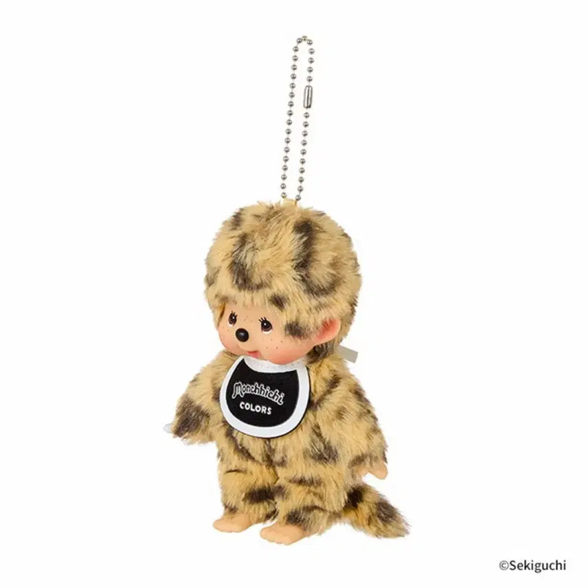 [BUNJANG] Leopard Monchhichi Doll Keychain / 레오파드 호피 몬치치
