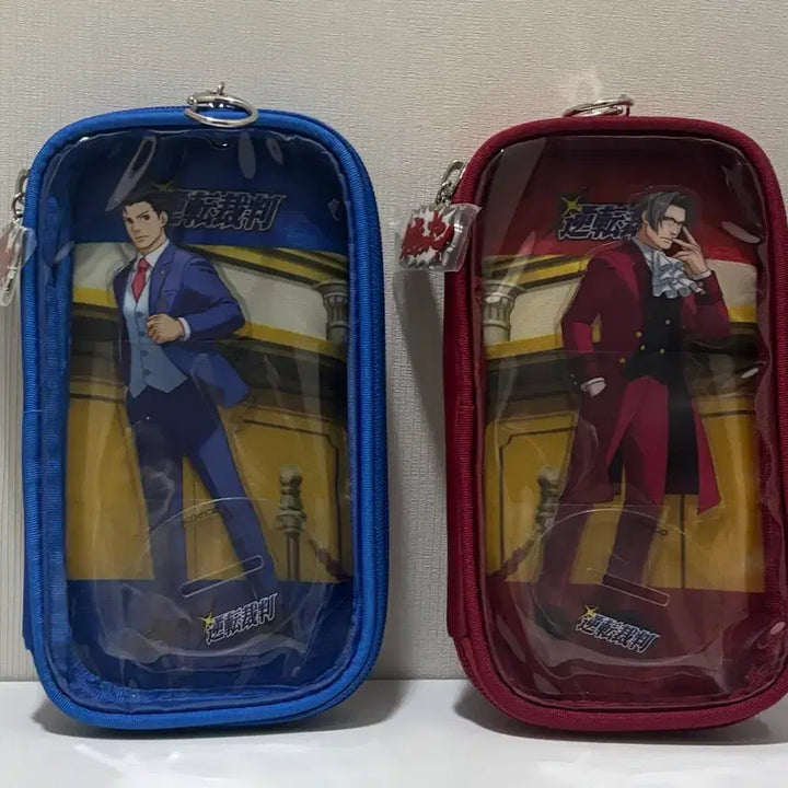 [BUNJANG] Ace Attorney Naruhodo Mitsurugi Acrylic Stand + Pouch Set (Bundle) / 역전재판 나루호도 미츠루기 아크릴 스탠드 + 파우치 세트 (일괄)