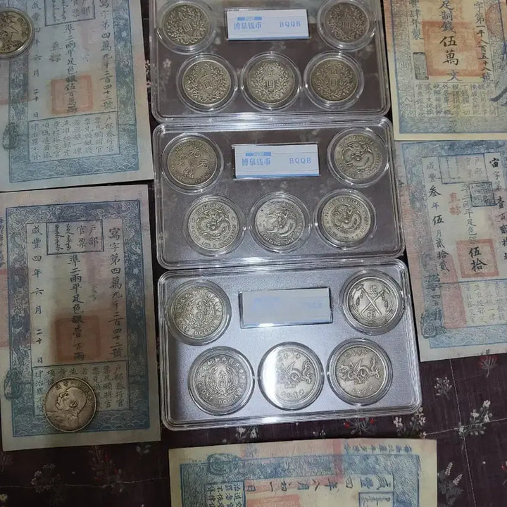 [BUNJANG] Chinese Old Banknotes (6) &amp; Coins (18) Collection Bundle / 중국 옛 지폐6장 + 주화 18점 일괄 수집품