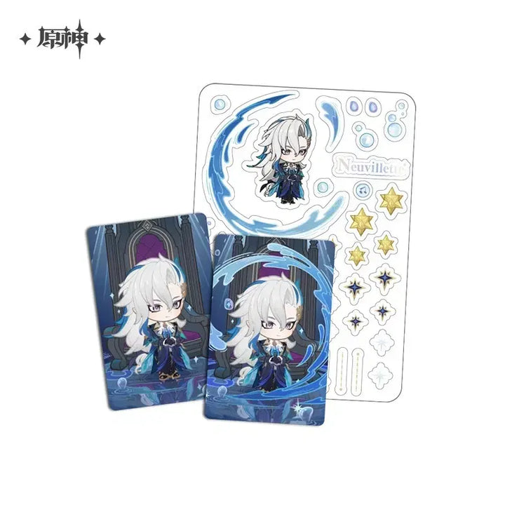 [BUNJANG] Genshin Impact Neuvillette Official Photocard &amp; Sticker Set (Sealed) / [미개봉] 원신 공식 포토카드&amp;스티커 세트 느비예트
