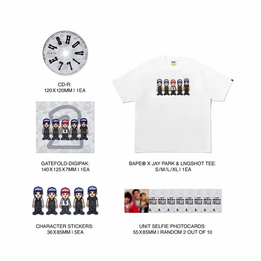 [BUNJANG] Supreme x Bape Collaboration S Size Full Set / 롱샷 베이프 콜라보 s 사이즈 풀셋