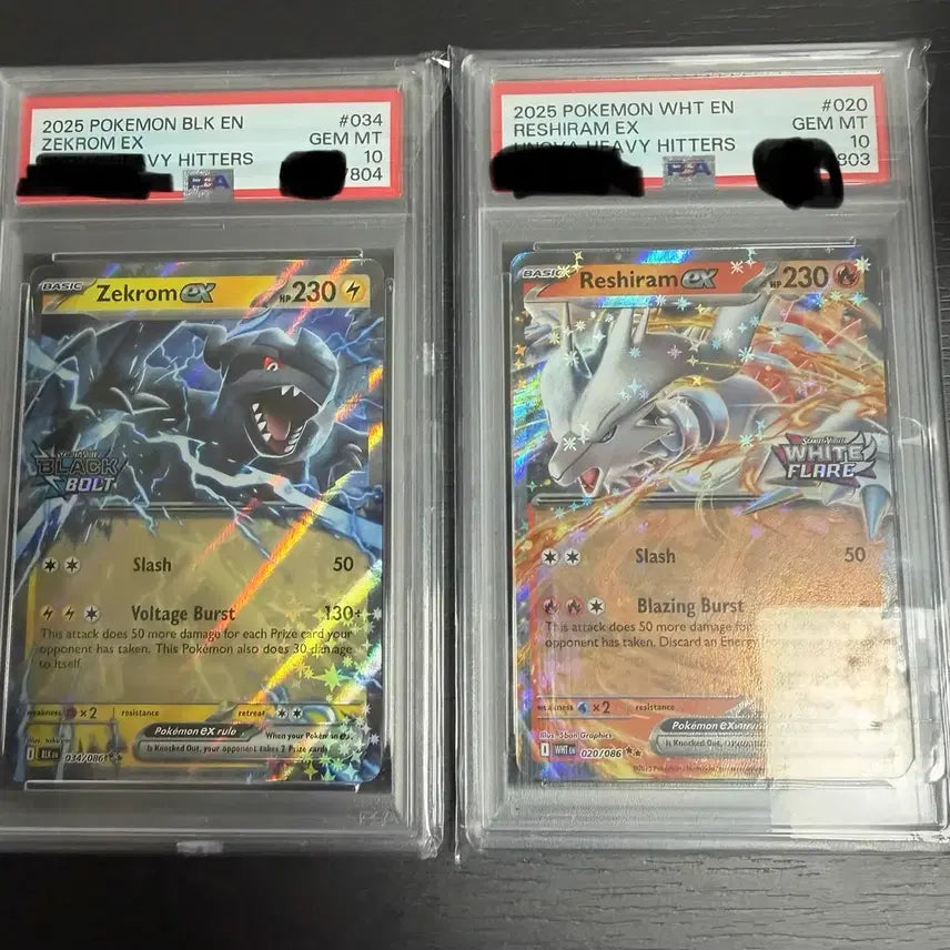 [BUNJANG] Pokemon Card Zekrom EX / Reshiram EX PSA 10 / (영문판)포켓몬 카드 제크롬 EX / 레시라무 EX PSA10