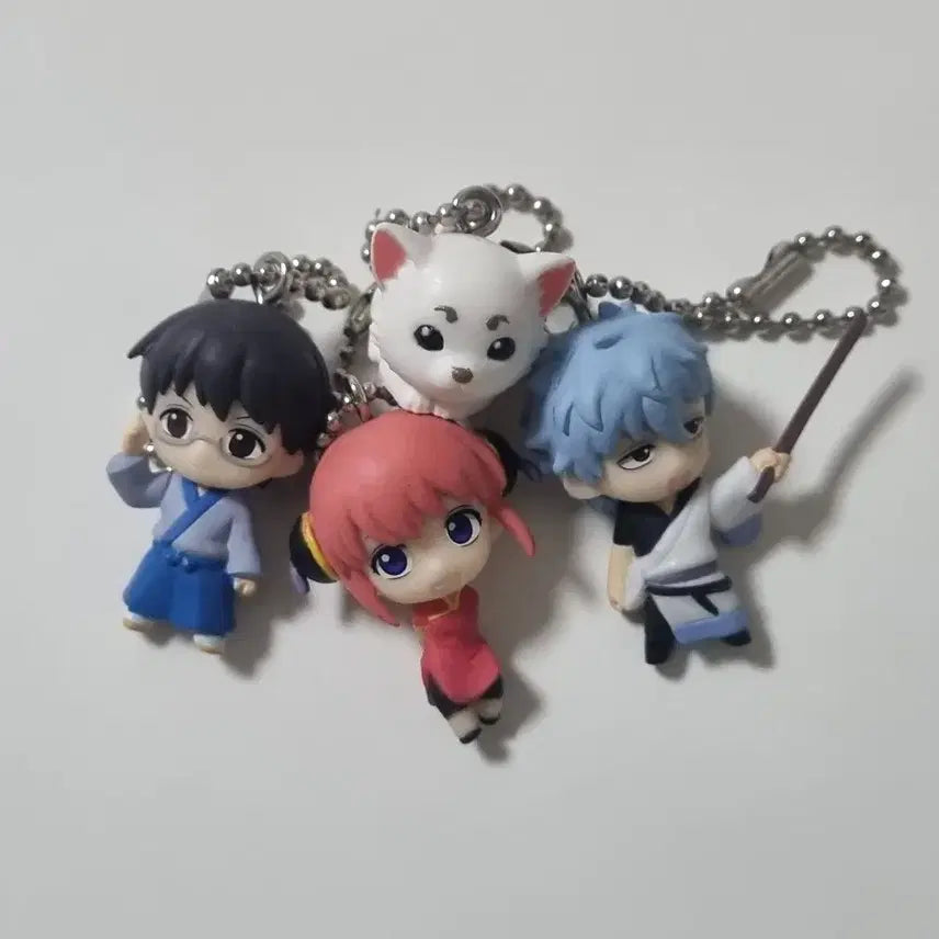 [BUNJANG] Gintama Classic Keychain Strap - Gintoki, Kagura, Shinpachi, Sadaharu / 은혼 고전 키링 스트랩 해결사 긴토키 카구라 신파치 사다하루