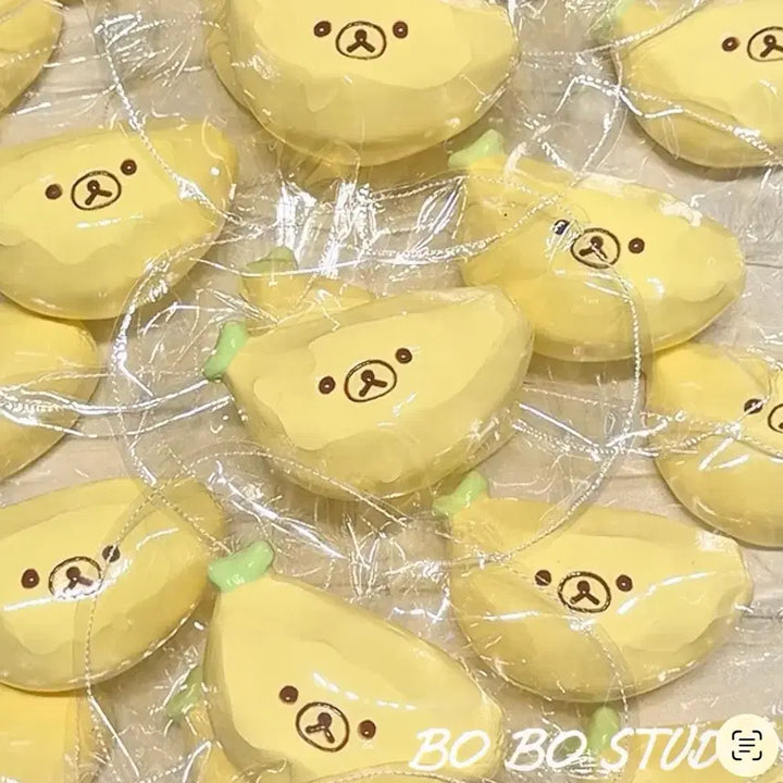 [BUNJANG] Banana Kuma Full Banana Handmade Squishy Keychain / 바나나쿠마 통바나나 수제말랑이  직구 리락말랑이