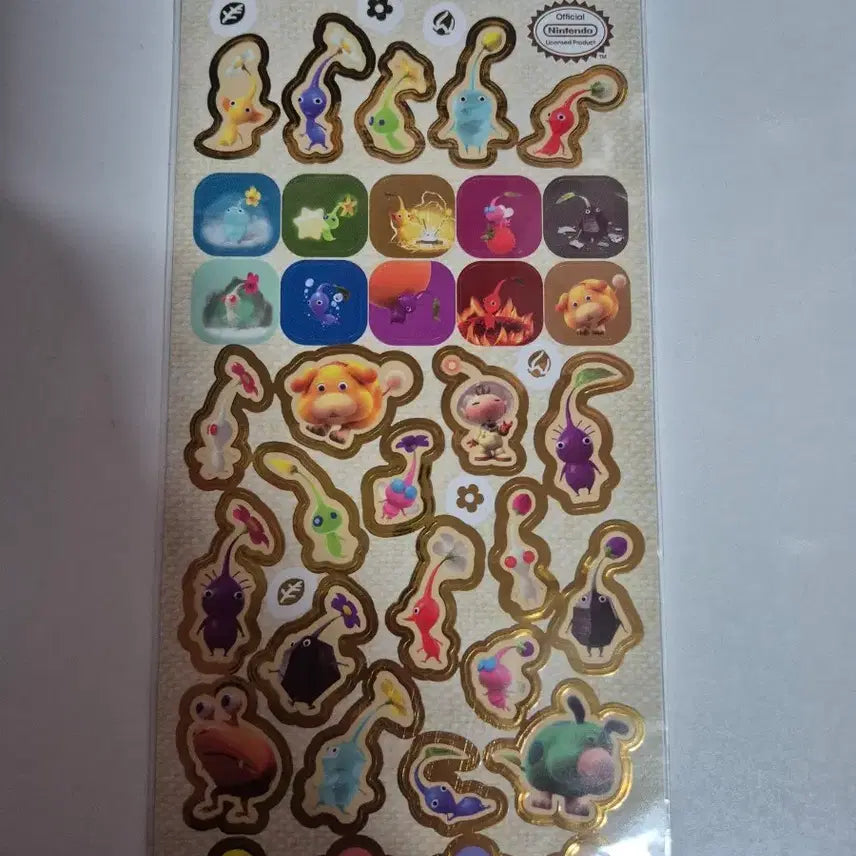 [BUNJANG] Pikmin Gilded Sticker / 피크민 금박 스티커