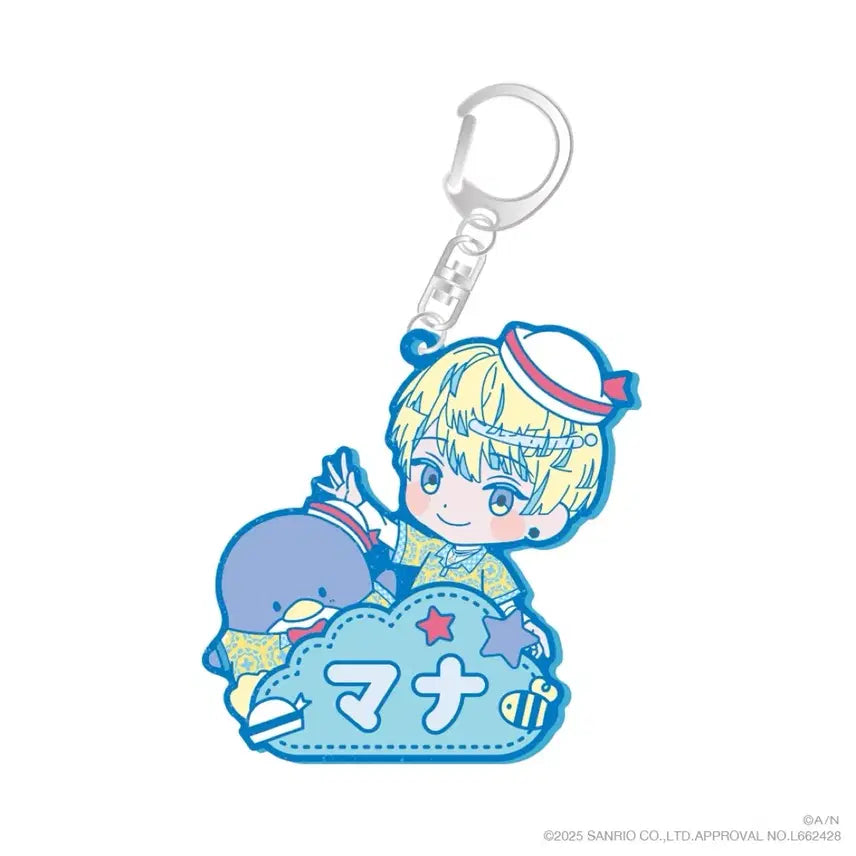 [BUNJANG] NIJISANJI ORIENS Hibachi Mana Tuxedo Ver. Rubber Keychain / 니지산지 오리엔스 히바치마나 러버키홀더 턱시도샘