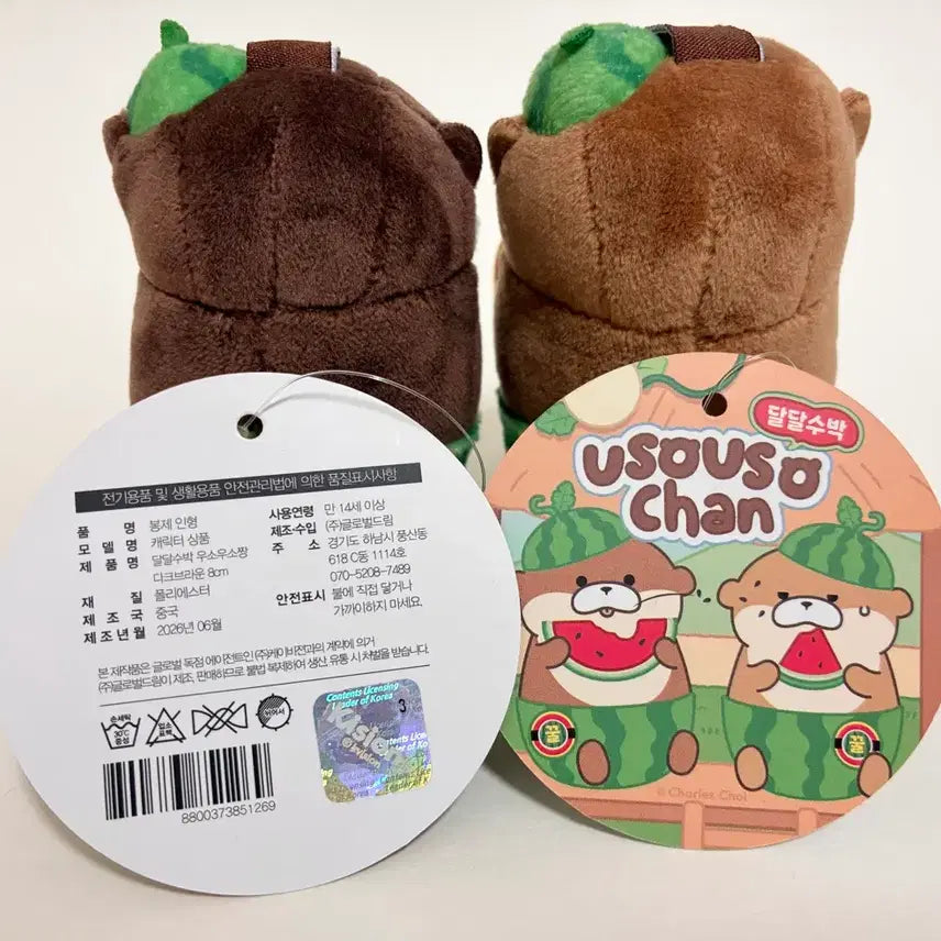 [BUNJANG] Woosoo Woosoo Watermelon Keychain Set / 우소우소 수박 키링 (2개 다 드려요)