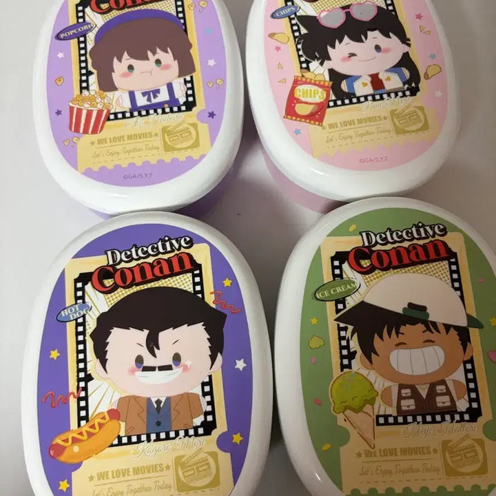 [BUNJANG] Detective Conan Movie Theater Version Bento Plush Set of 4 / (급전) 명탐정 코난 영화관 버전 도시락 누이 인형