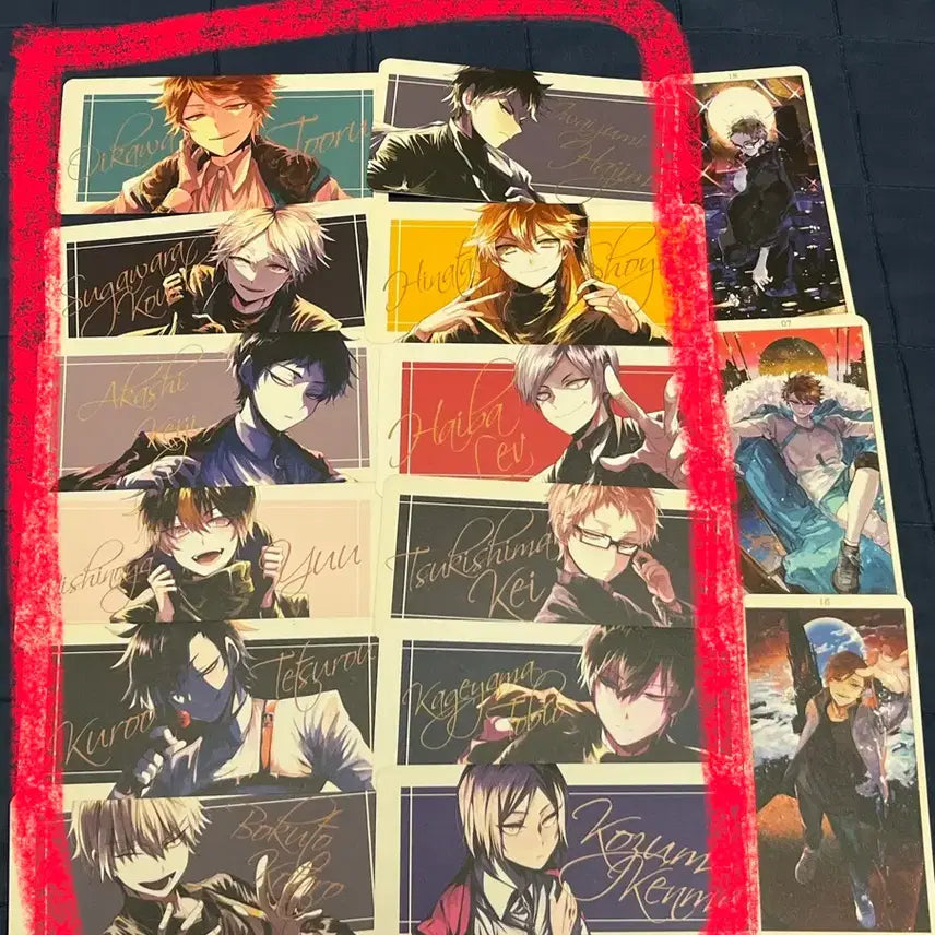 [BUNJANG] Haikyuu!! Card Set &amp; Postcards / 비공식) 하이큐 카드텍 및 엽서