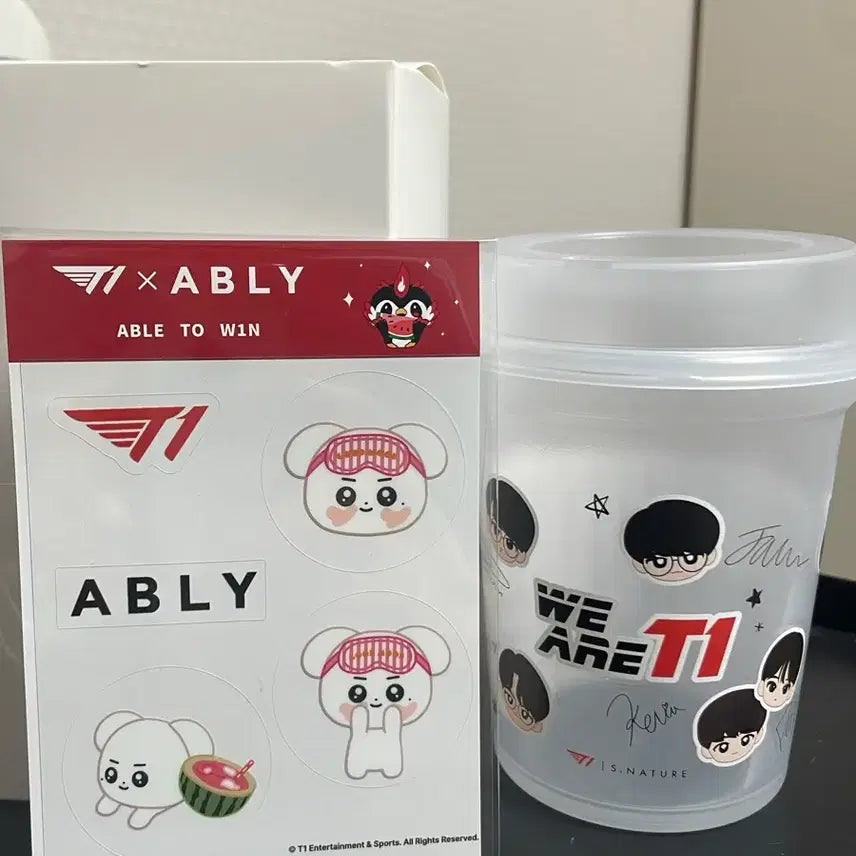 [BUNJANG] T1 Reusable Cup + Sticker Set / T1 리유저블컵 + 스티커 (에이블리 더블 기획 상품)
