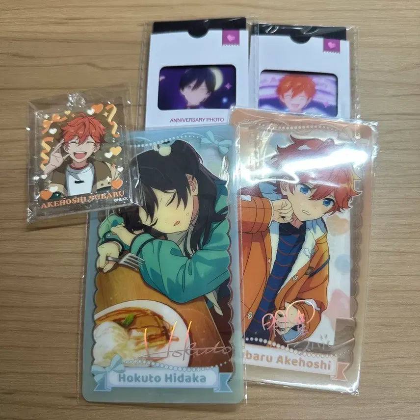 [BUNJANG] Ensemble Stars Hokuto Subaru 7th Anniversary Lenticular Chibi Clear Card FukuraMee Bundle Set / 앙스타 호쿠토 스바루 7주년 렌티큘러 치비 클리어 카드 푸쿠라메