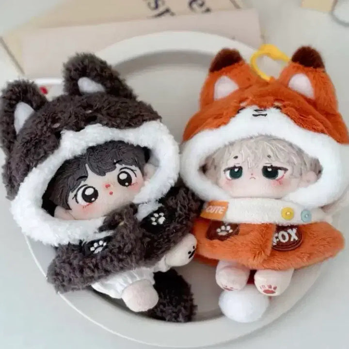 [BUNJANG] 10cm Doll Clothes Fox Animal Cape Set New / 10cm 인형옷 솜인형옷 누이 의상 세트 여우 동물 망토 새상품