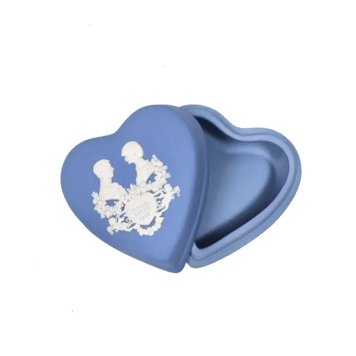 [BUNJANG] Wedgwood Jasperware Pale Blue Heart Trinket Box 1982 / [영국엔틱] 웨지우드 제스퍼웨어 페일블루 하트 트링켓 1982년