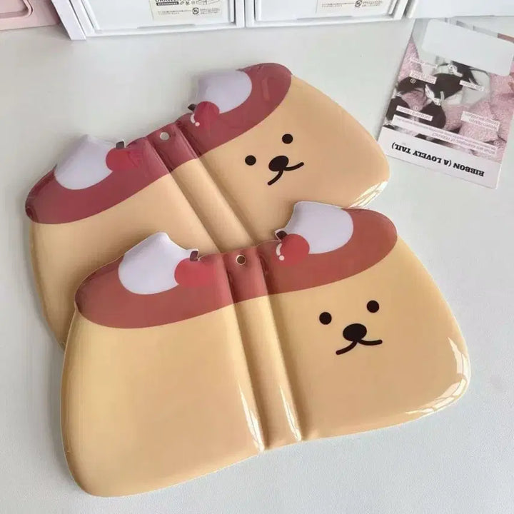 [BUNJANG] Pudding Mini Photocard Binder 40 Pockets / 귀여운 푸딩 폭신 포카 바인더 미니 포토앨범 1단 40포켓