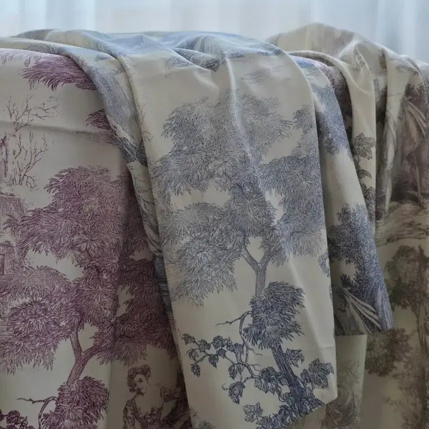 [BUNJANG] Toile de Jouy Fabric Panel - Gris (Grey) / 프랑스 뜨왈 드 주이(Toile de Jouy) 패브릭_그리 색상만 남음