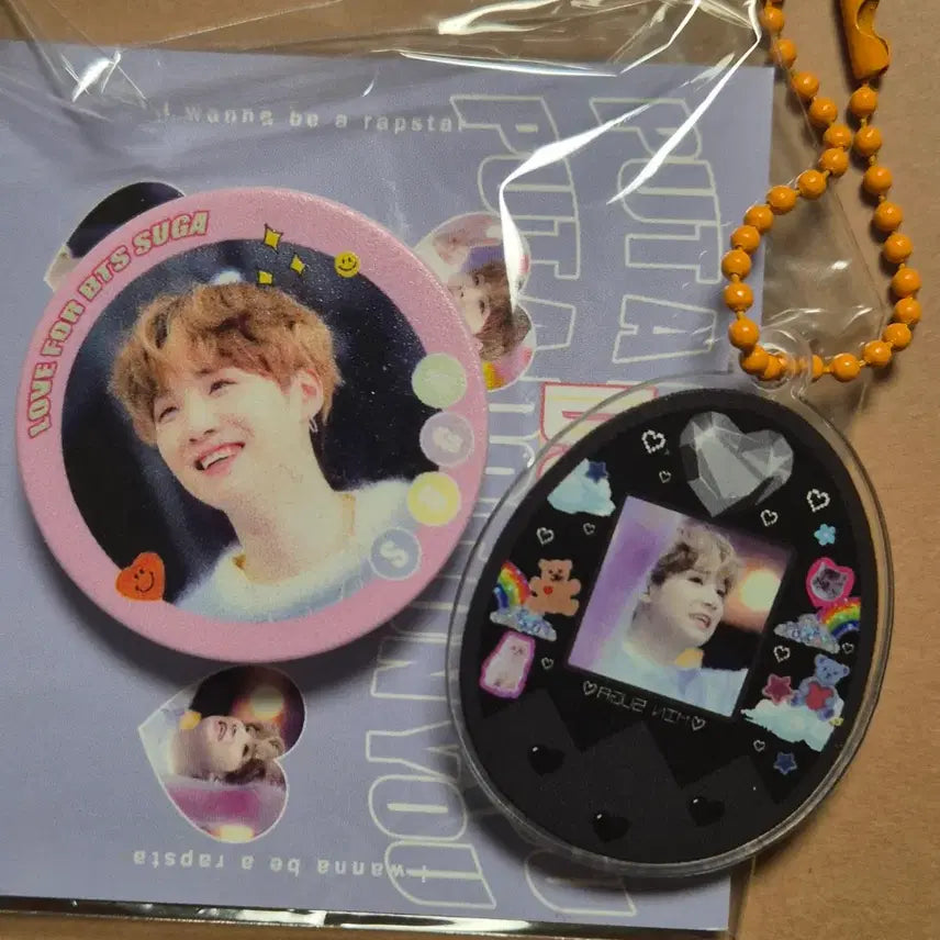 [BUNJANG] BTS Suga Bundle Set Slogan, Acrylic Keyring, Grip Talk / BTS 방탄소년단 슈가 슬로건/아크릴 비공굿 일괄