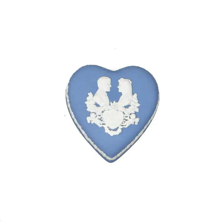 [BUNJANG] Wedgwood Jasperware Pale Blue Heart Trinket Box 1982 / [영국엔틱] 웨지우드 제스퍼웨어 페일블루 하트 트링켓 1982년(테두리)