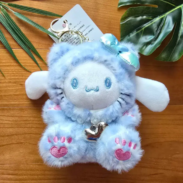 [BUNJANG] Sanrio Cinnamoroll Leopard Print Plush Keychain / (새상품) 호피무늬 시나모롤 인형 키링 키홀더