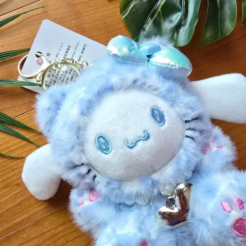 [BUNJANG] Sanrio Cinnamoroll Leopard Print Plush Keychain / (새상품) 호피무늬 시나모롤 인형 키링 키홀더