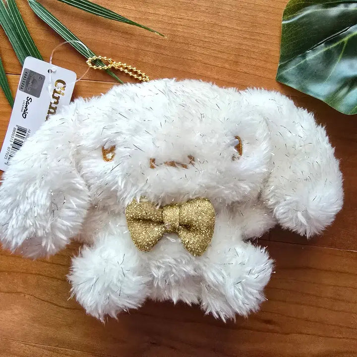 [BUNJANG] Gold Cinnamoroll Plush Doll Keychain Holder / (새상품) 골드 시나모롤 인형 키링 키홀더