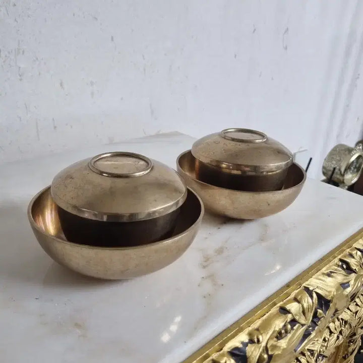 [BUNJANG] Master Ha Sung-man Bangjja Yugi Brassware Set (4 Pieces) / 무형문화재 유기장 하성만 장인 진 방짜유기 놋그릇 4P