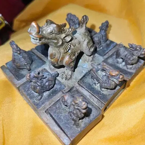 [BUNJANG] Bronze Compound Nine Palaces Mythical Beast Seal Set / 구리 복합 구궁신수 낙관 세트