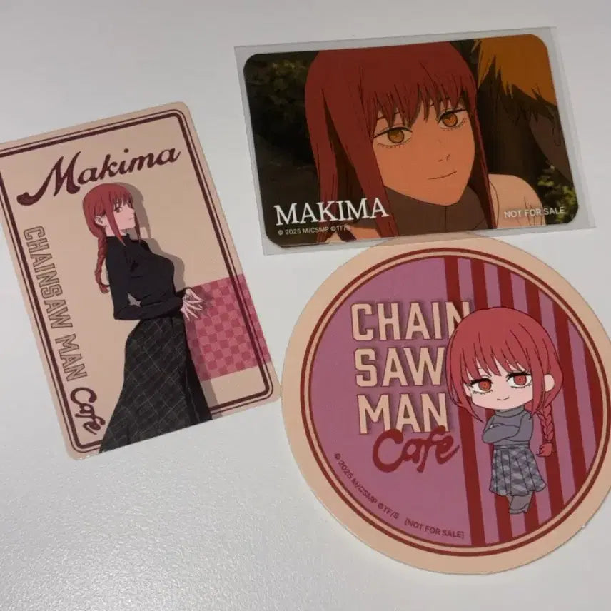 [BUNJANG] Chainsaw Man Makima Special Set / 오늘만가격내림)체인소맨 카페 팝업 MD 마키마 특전 3종 일괄