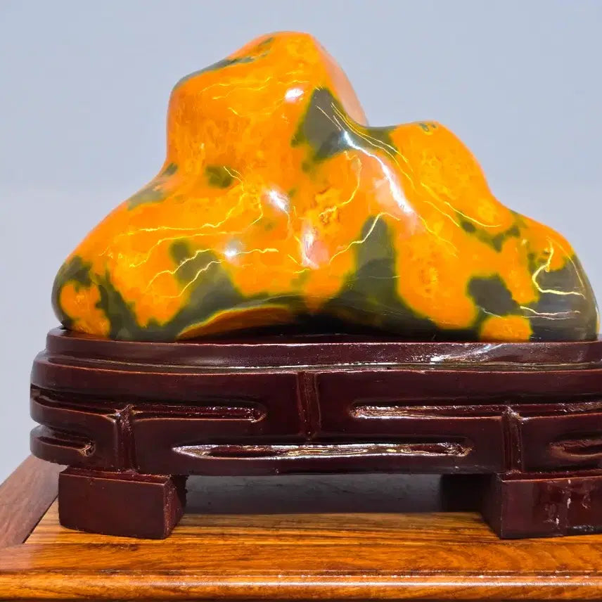 [BUNJANG] Scenic Mountain Shaped Color Agate Stone Mineral Scholar Rock / 26080404 좋은 기운을 주는 산경 형상의 컬러마노석 광물 수석 팝니다