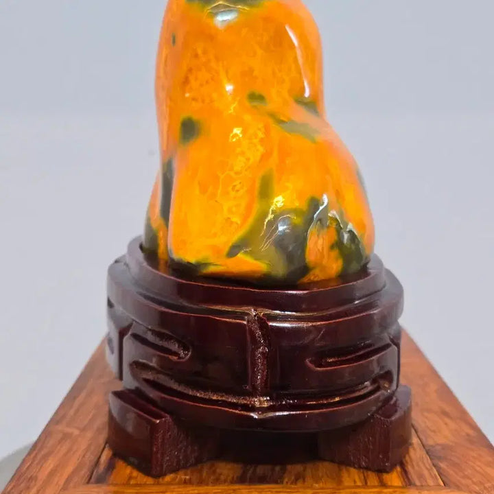 [BUNJANG] Scenic Mountain Shaped Color Agate Stone Mineral Scholar Rock / 26080404 좋은 기운을 주는 산경 형상의 컬러마노석 광물 수석 팝니다